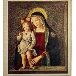 Madonna and Child Christmas Greeting Card Pinturicchio Vintage New Year